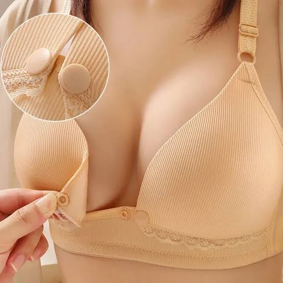 Nursing Bras for Breastfeeding Seamless V Neck Mesh Maternity Bra Comfort Pregnancy Sleep Bralette