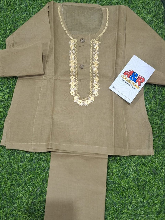 Hand Embrioded Kurta Sets (size 0 to 4 years)