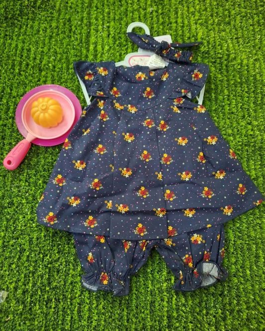 Baby Girl Frocks with headband (siz 0 to 12 months)